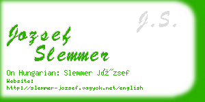 jozsef slemmer business card